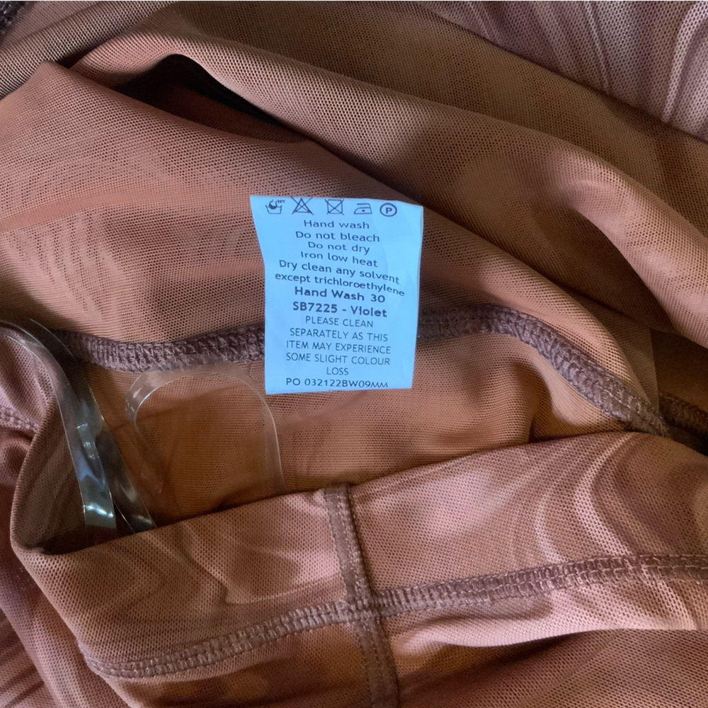 HOUSE OF CB VIOLET BROWN SWIRL LEGGINGS- SIZE L - Picture 5 of 5